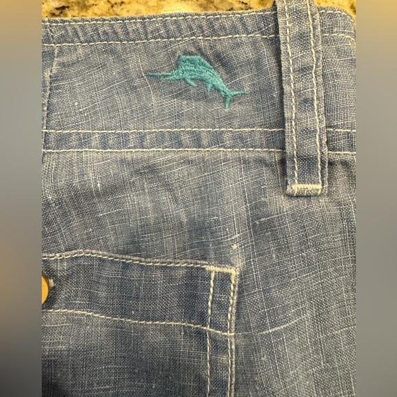 Tommy Bahama Sea Glass 100% Linen Cropped Pants Women’s Size 8 - Picture 3 of 9